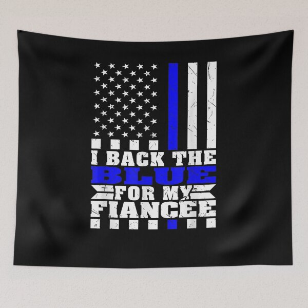 Item preview, Mens I Back The Blue For My Fiancee Thin Blue Line Police Fiance designed and sold by zpruby.