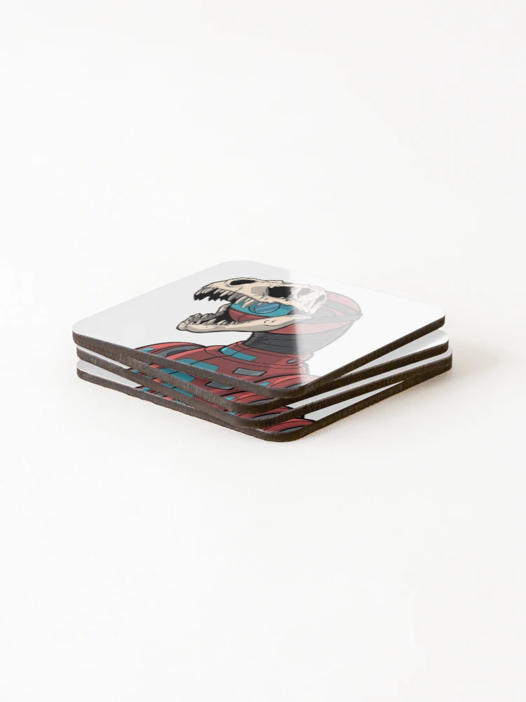 Thumbnail 4 of 5, Coasters (Set of 4), Robo Dinosaur designed and sold by Richardson Designs YYC.