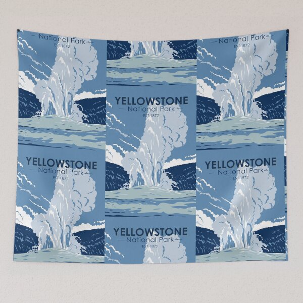 Artikelvorschau, Old Faithful Vintage im Yellowstone-Nationalpark entworfen und verkauft von KrisSidDesigns.