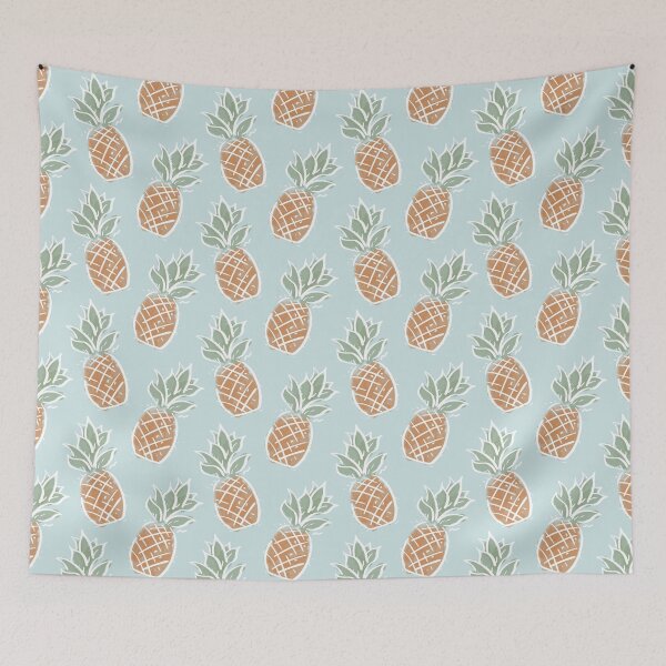 Item preview, Pineapples (light blue) designed and sold by Leah K.