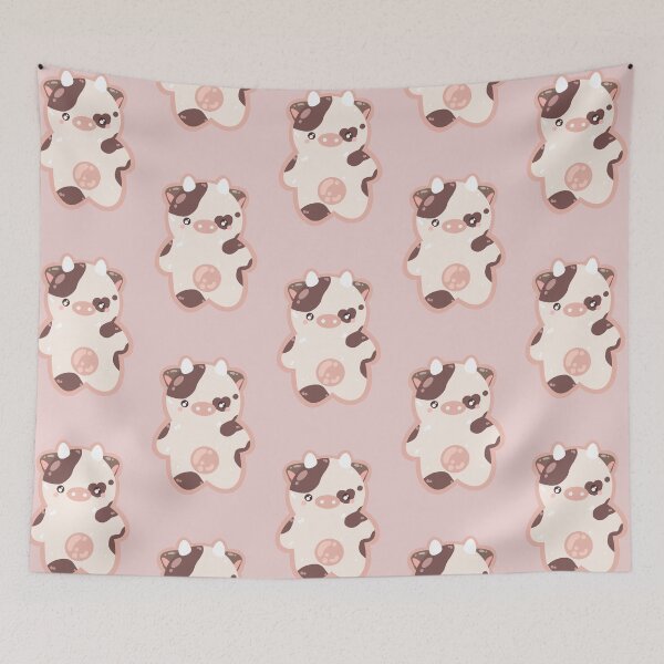 Item preview, Cute Bubble Pink/Brown Cow designed and sold by radishbuds.