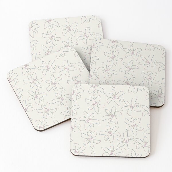 Item preview, Lilies on Winter White designed and sold by Art in My Loft.