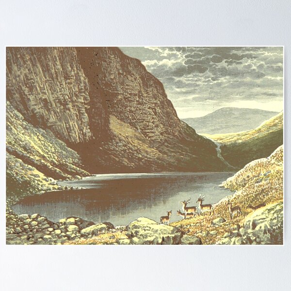 Item preview, Vintage Illustration of Dhu Loch – Loch-na-Gar, Scotland designed and sold by yourscotland.