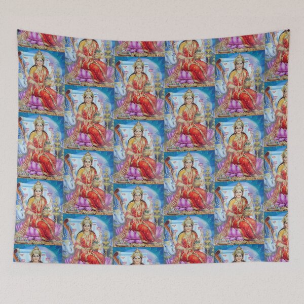 Item preview, Goddess Lakshmi Hindi Hindu Textile Pattern designed and sold by Popular-Gifts.