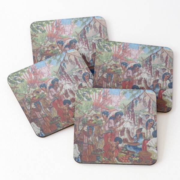 Item preview, Mexican Street Scene by Mahlon Blaine 1894-1969 designed and sold by Hedrin.