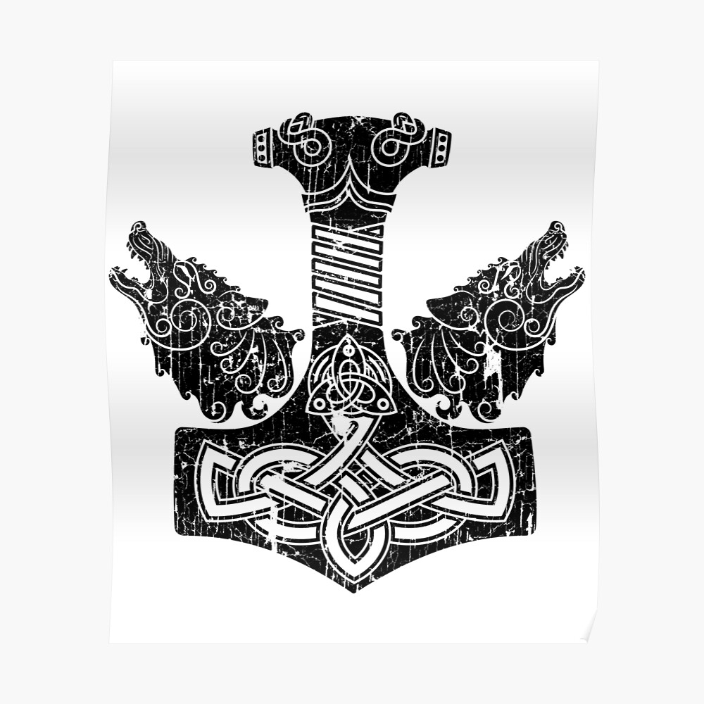 Thor hammer - Black and Grey Tattoos - Last Sparrow Tattoo
