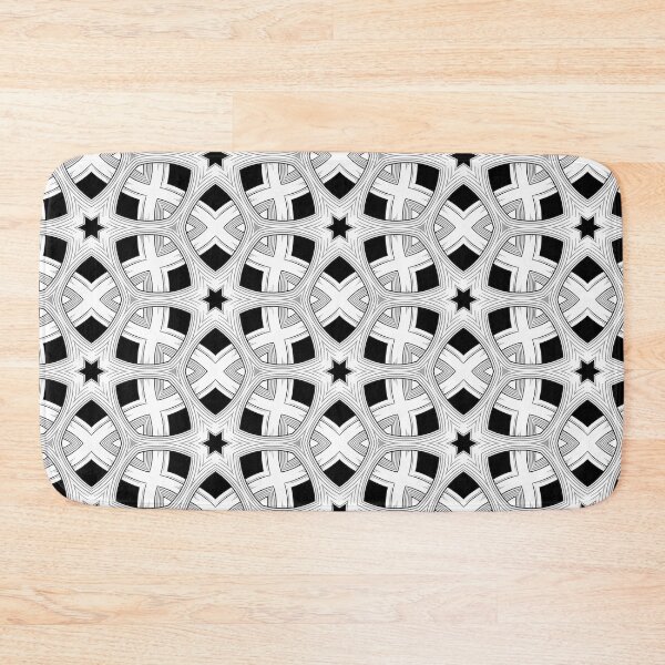 Item preview, Futuristic Black, White and Gray Repeat Pattern designed and sold by LaRoach Digital Arts.
