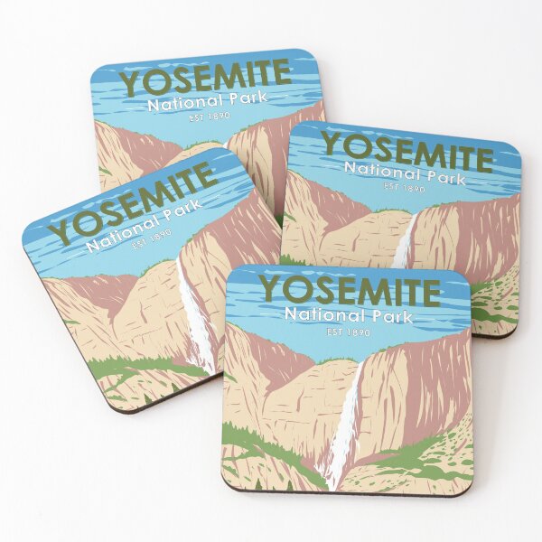 Item preview, Yosemite National Park California Waterfall Vintage designed and sold by KrisSidDesigns.