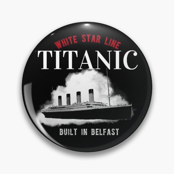 Item preview, White Star Line Titanic 1912 Built In Belfast on black designed and sold by SheaHMC.