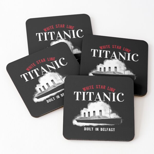 Item preview, White Star Line Titanic 1912 Built In Belfast on black designed and sold by SheaHMC.