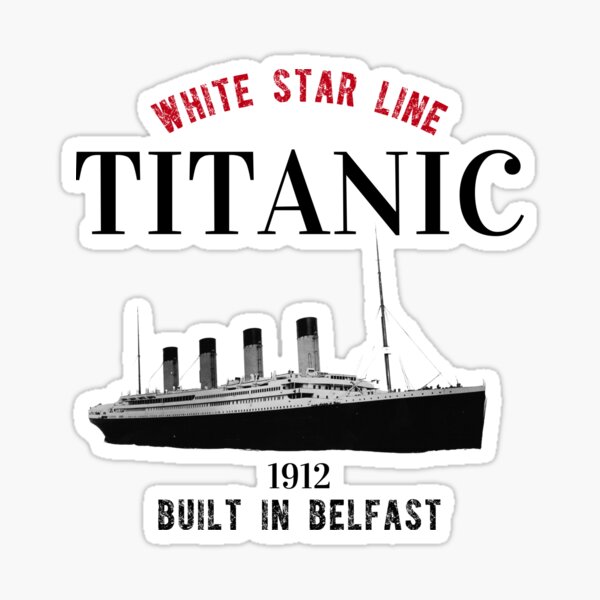 Large 6 White Star Line Sticker Titanic First Class 