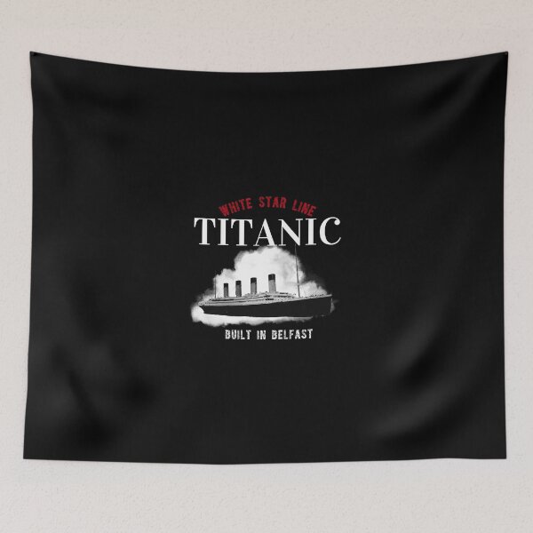 Item preview, White Star Line Titanic 1912 Built In Belfast on black designed and sold by SheaHMC.