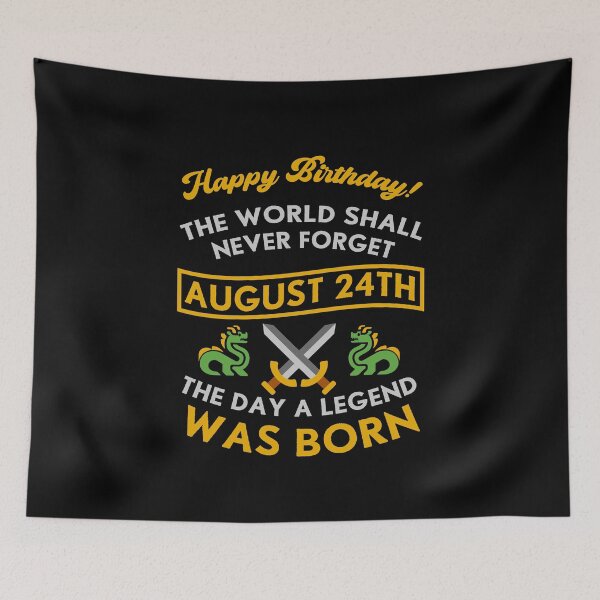 Item preview, August 24th The Day A Legend Was Born Dragons And Swords Design (Light) designed and sold by Graograman.