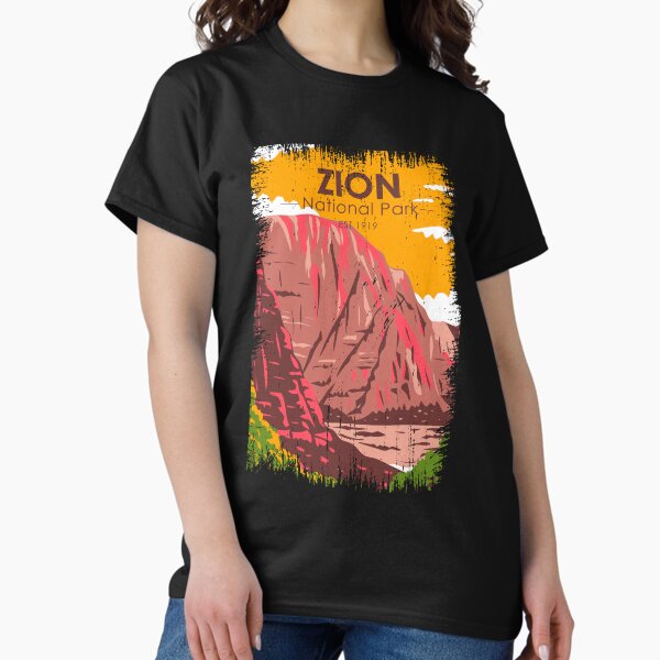 Vista previa del artículo con la obra «Parque Nacional Zion Utah Vintage», diseñado y vendido por KrisSidDesigns.