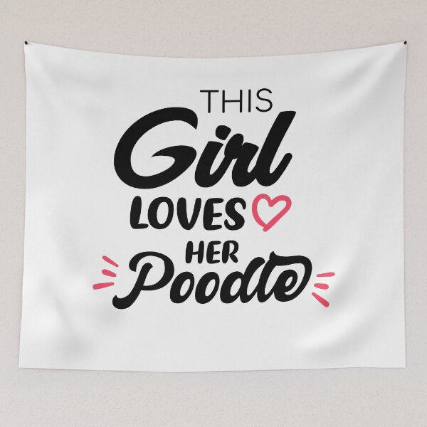 Item preview, This Girl Loves Her Poodle - Best gift for Poodle lovers designed and sold by redblackline.