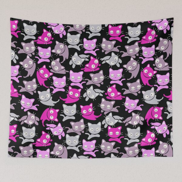 Item preview, Cute Cat Anime Doodle Pattern designed and sold by Richard529.