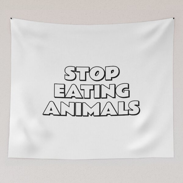 Item preview, STOP EATING ANIMALS veganism designed and sold by Inspirationmotivation.