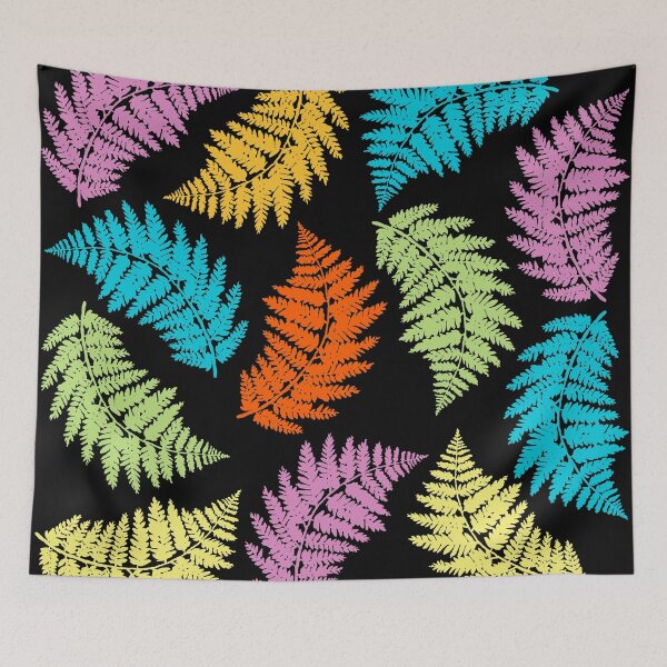 Item preview, Colorful Fern Pattern designed and sold by GL Digital Artwork .