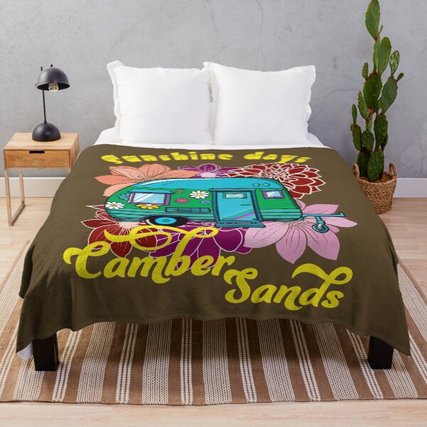 Item preview, Sunshine days Camber Sands caravan camping summer holiday designed and sold by StencilMyst ..