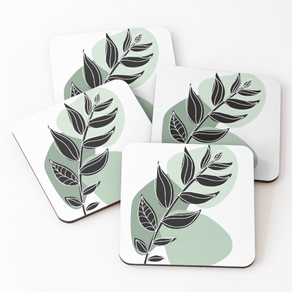 Item preview, Minimal sage green leaf designed and sold by PaintPsd.