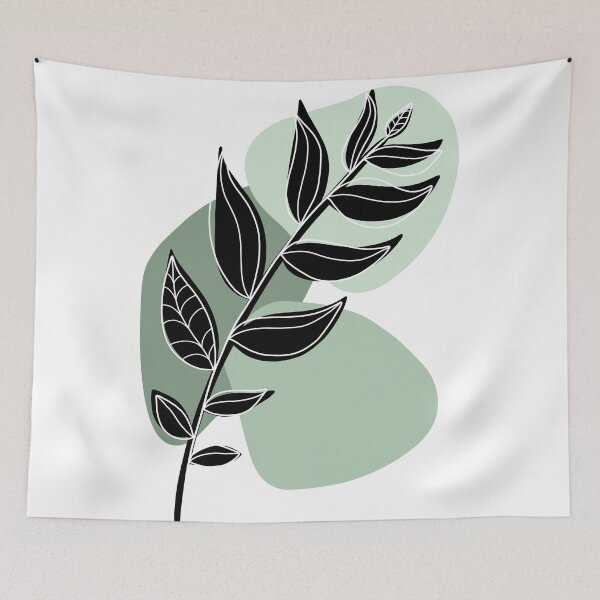 Item preview, Minimal sage green leaf designed and sold by PaintPsd.