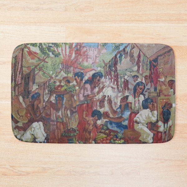 Item preview, Mexican Street Scene by Mahlon Blaine 1894-1969 designed and sold by Hedrin.
