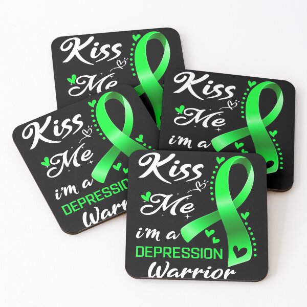 Item preview, Kiss Me I'm A Depression Warrior designed and sold by hvoid41.