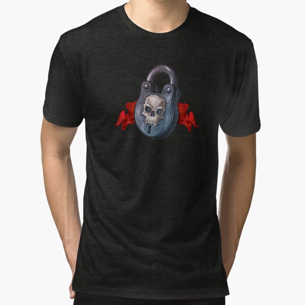 Locked Up Good - Skull Padlock Tri-blend T-Shirt