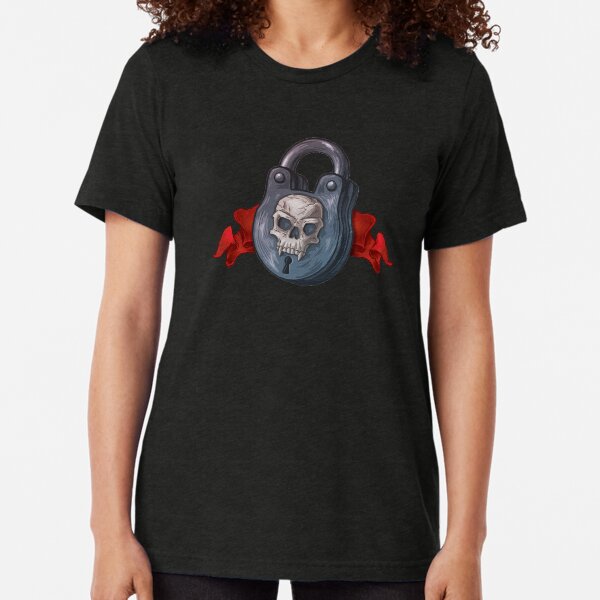 Locked Up Good - Skull Padlock Tri-blend T-Shirt