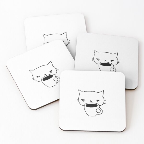 Item preview, Tired Cat Sipping Coffee designed and sold by zrvby.