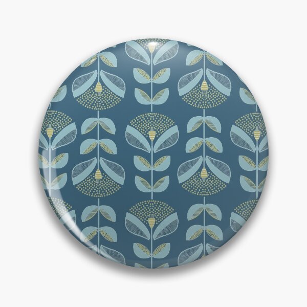 Item preview, Modern Dandelion Floral Blue Pattern designed and sold by Playful Pixel Designs.