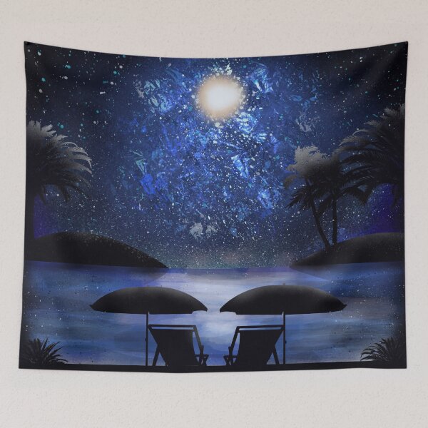Item preview, Starry night on a tropical island  designed and sold by Mashusha-art.