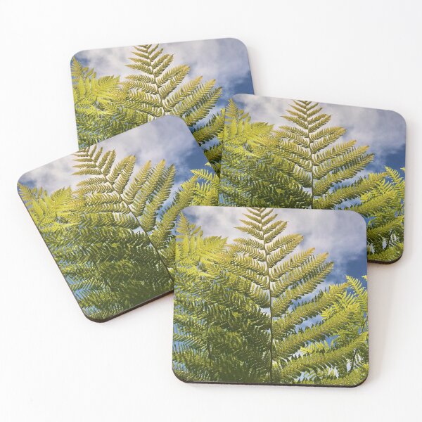 Item preview, Vibrant Green Fern Plants with Blue Summer Sky designed and sold by KsbAesthetics.
