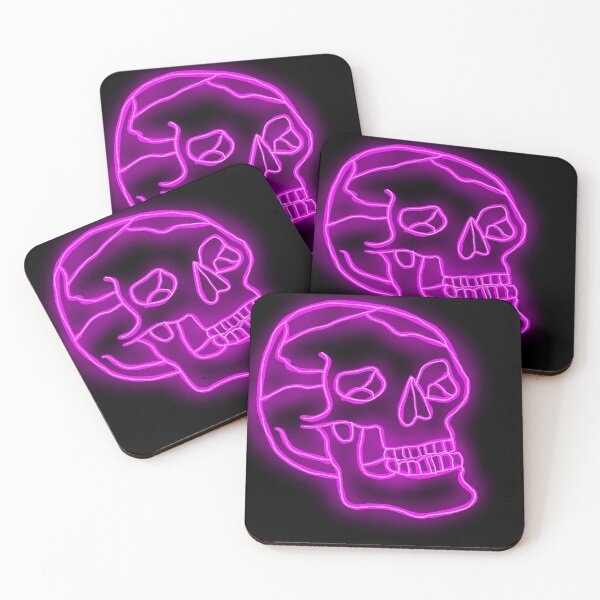 Item preview, Neon Light Skull designed and sold by ArtOnCaffeine.