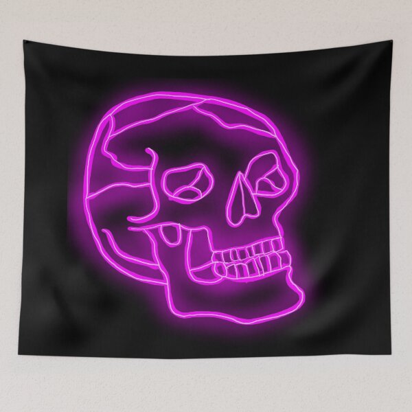 Item preview, Neon Light Skull designed and sold by ArtOnCaffeine.