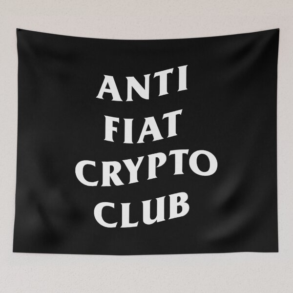 Item preview, Anti Fiat Crypto Club (Black) designed and sold by Liberancaps.