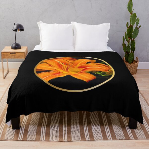 Item preview, Bright Orange Daylily In A Circle Design designed and sold by EarthArtDesigns.