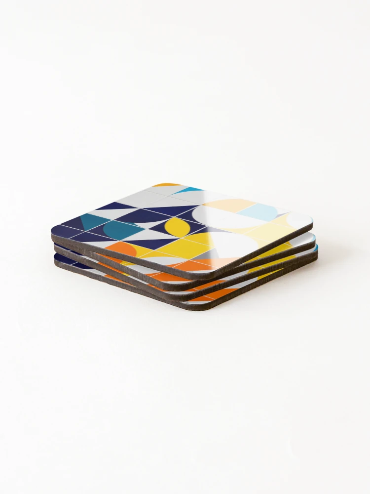 Thumbnail 4 of 5, Coasters (Set of 4), Retro geometric pattern designed and sold by RIXXI HEY CO..