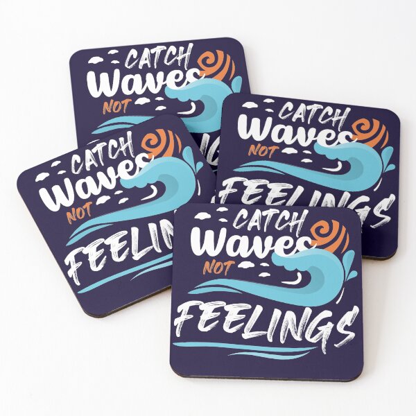 Item preview, Catch waves not feelings - Best Gift idea for surf lovers designed and sold by redblackline.