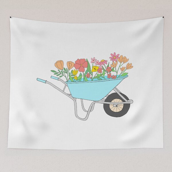 Item preview, Floral Wheelbarrow  designed and sold by Lizzamour.