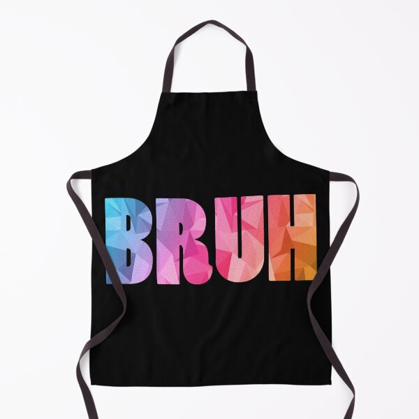 Item preview, BRUH - Text design with Low Poly Triangle Pattern Overlay Retro Outrun Vaporwave Colors designed and sold by dylanxh.