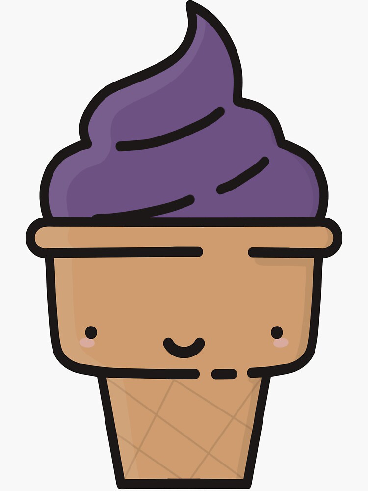 "Ube Ice Cream Icon Filipino Dessert" Sticker by JamilaBenito Redbubble