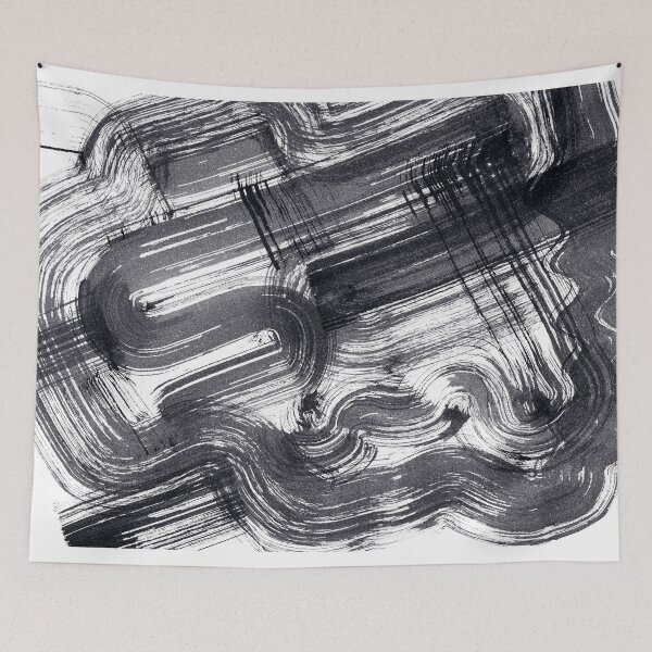Item preview, ink explorations (091) - abstract black india ink painting designed and sold by expl-rations.