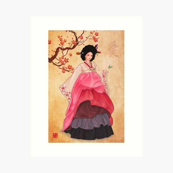 korean traditional dress drawing