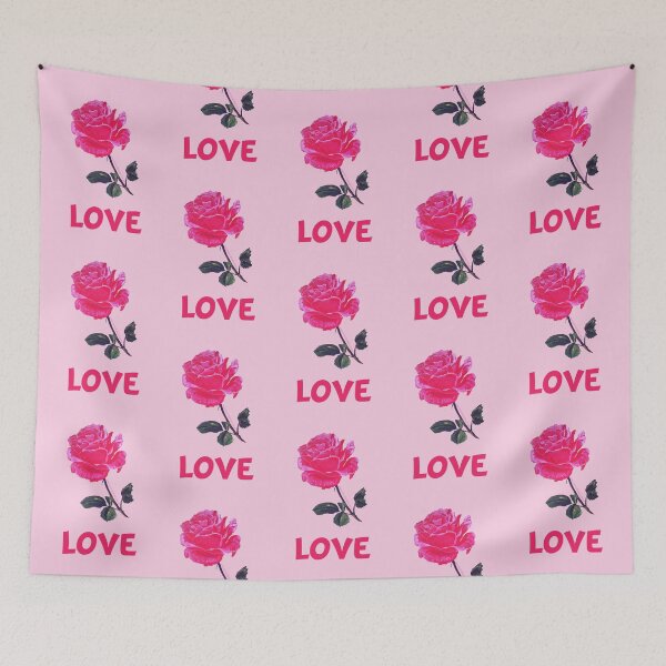 Item preview, PINK ROSE with the word LOVE designed and sold by MonicaArtist.