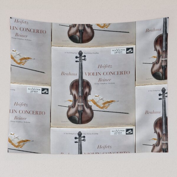 Artikelvorschau, Violinkonzert, Brahms, Heifetz, Reiner, Chicago Symphony Orchestra, Violinkonzert, 1954, Klassik, Album, Violine entworfen und verkauft von Vintaged.