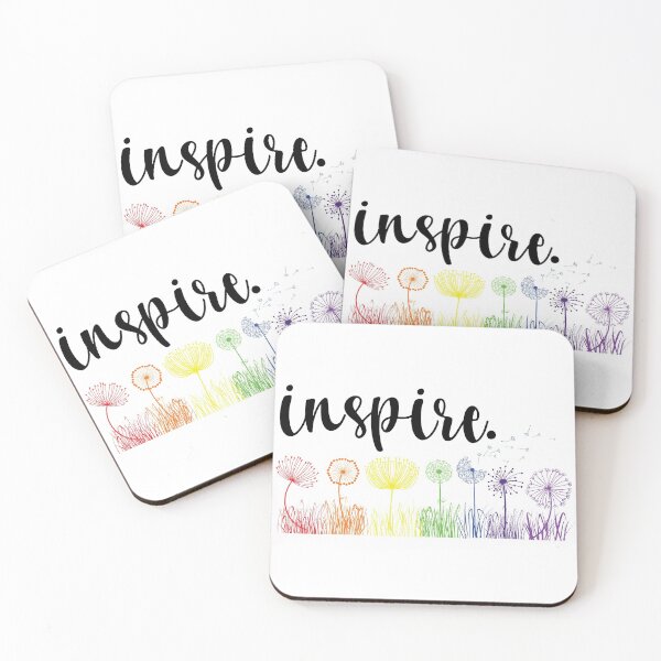 Item preview, Inspire. Dandelion rainbow design designed and sold by faithfullyyours.