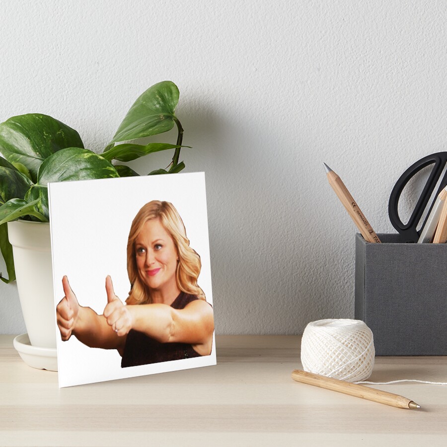 "Leslie Knope Thumb's Up" Art Boards by jessguida Redbubble