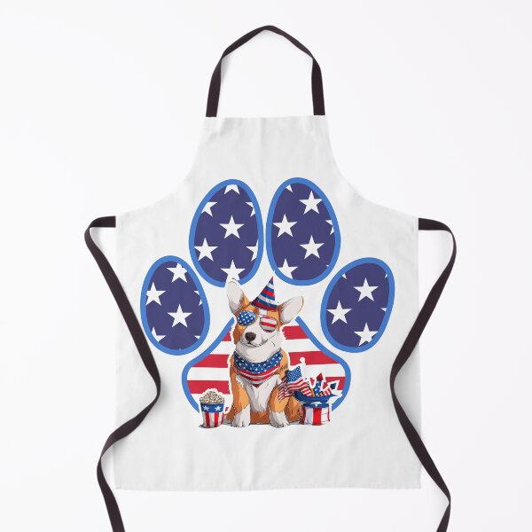 Item preview, Cute Welsh corgi fluffy Pembroke dog, Fourth of July With Dog, Corgi, 4th of july designed and sold by graphic-genie.