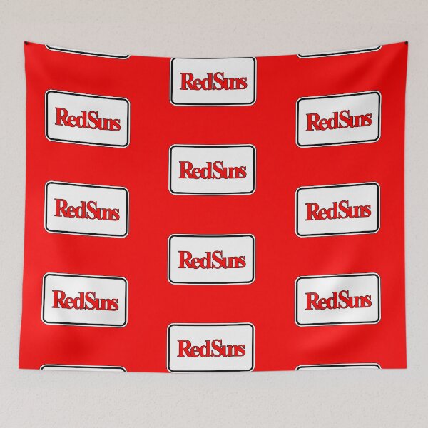 Item preview, RedSuns Plate! (on Red) designed and sold by epinkb.